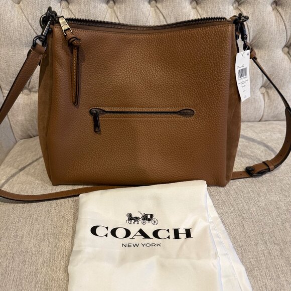 Coach Mixed Pebble Leather Shay Shoulder Bag | Vintage Khaki | NWT - Picture 7 of 12